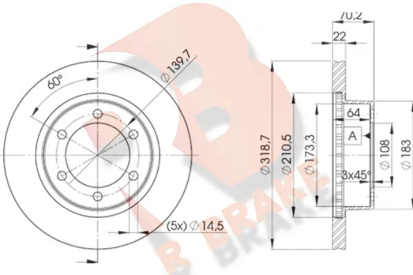 Brake Disc (78RBD25210)