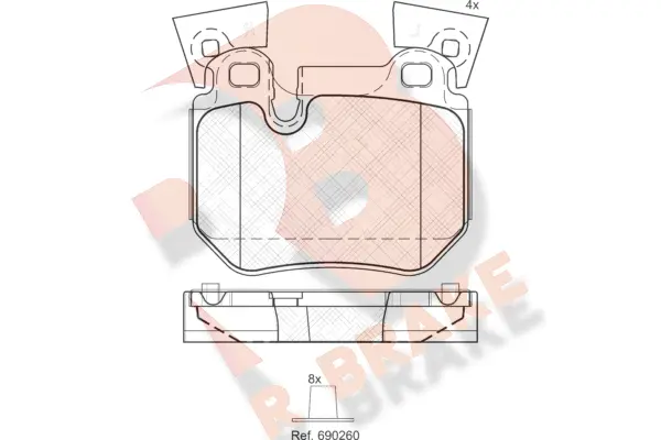 Brake Pad Set, disc brake (RB1965)