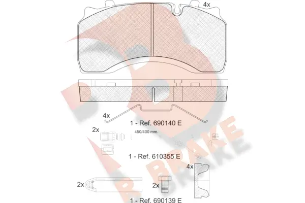 Brake Pad Set, disc brake (RB1430-122)
