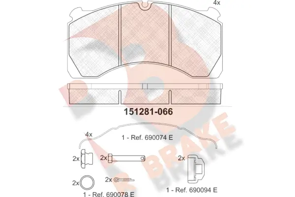 Brake Pad Set, disc brake (RB1281)