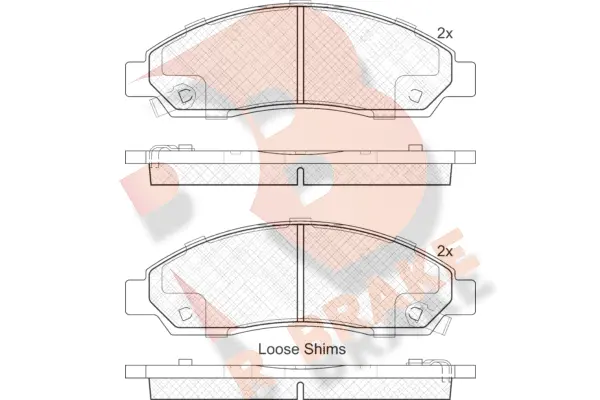 Brake Pad Set, disc brake (RB1974)