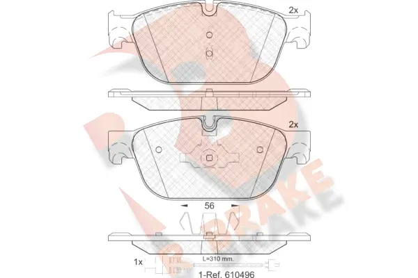 Brake Pad Set, disc brake (RB1969)