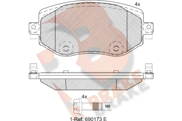 Brake Pad Set, disc brake (RB2292)