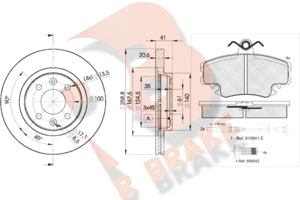 Brake Kit, disc brake (3R09933550)