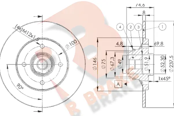Brake Disc (78RBD14901)