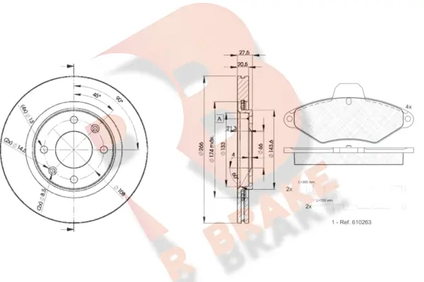 Brake Kit, disc brake (3R09204697)