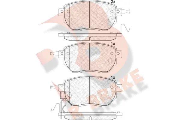 Brake Pad Set, disc brake (RB1696)
