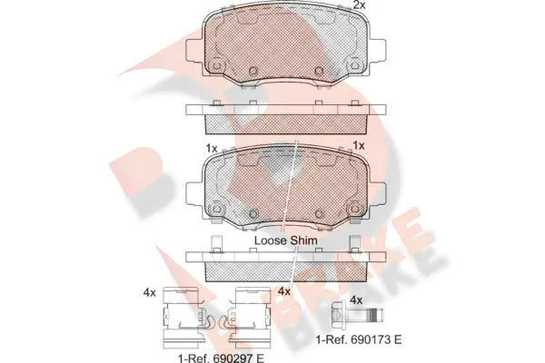 Brake Pad Set, disc brake (RB2176-203)