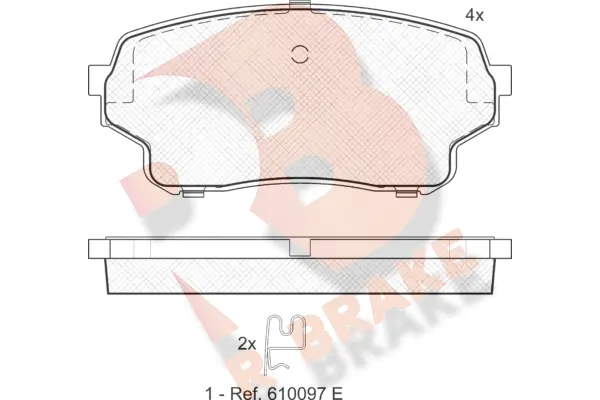 Brake Pad Set, disc brake (RB1715)