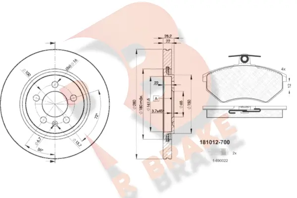 Brake Kit, disc brake (3R10125031)