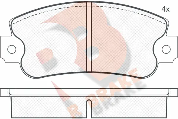 Brake Pad Set, disc brake (RB0474)