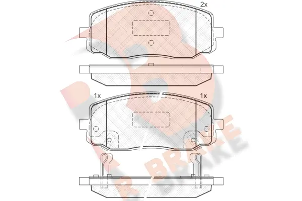 Brake Pad Set, disc brake (RB1709)