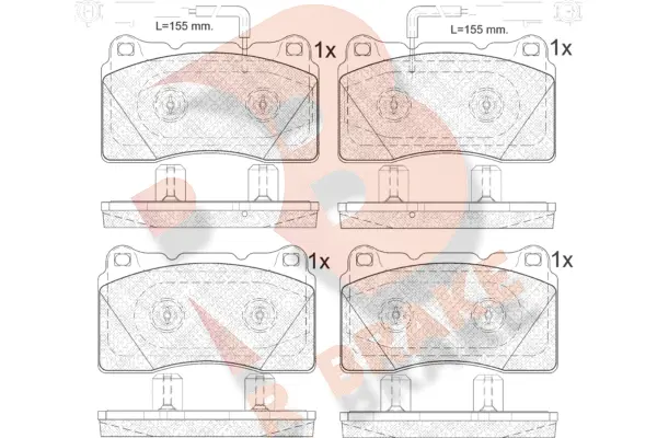 Brake Pad Set, disc brake (RB2010)