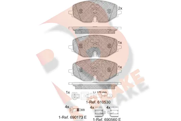 Brake Pad Set, disc brake (RB2369)