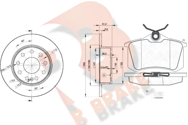 Brake Kit, disc brake (3R06975616)