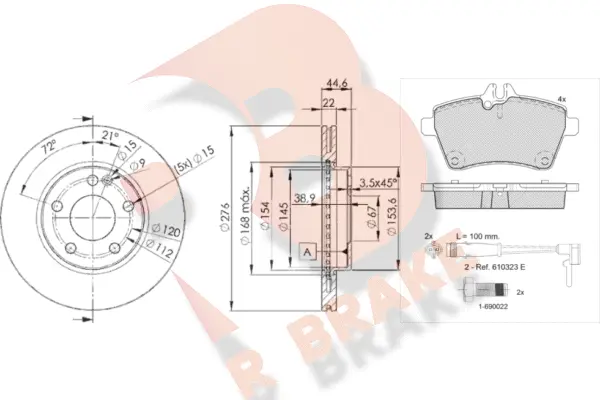 Brake Kit, disc brake (3R16780111)