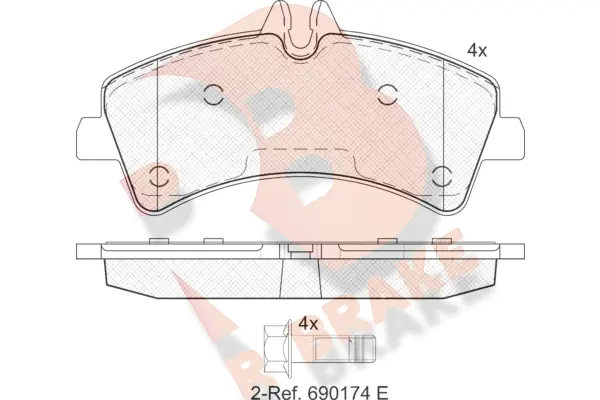 Brake Pad Set, disc brake (RB1849)