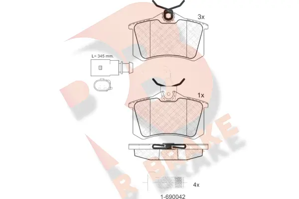 Brake Pad Set, disc brake (RB1387-203)