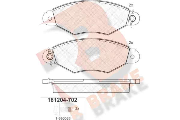 Brake Pad Set, disc brake (RB1204-702)