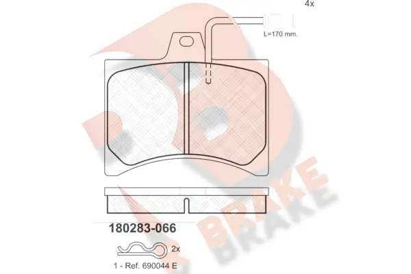 Brake Pad Set, disc brake (RB0283)