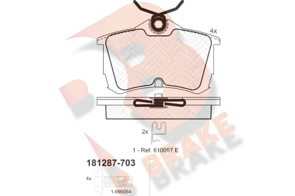 Brake Pad Set, disc brake (RB1287-703)