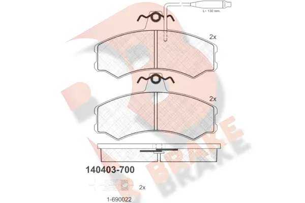 Brake Pad Set, disc brake (RB0403-700)