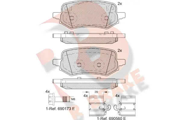 Brake Pad Set, disc brake (RB2405)