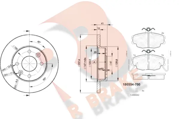 Brake Kit, disc brake (3R05544705)