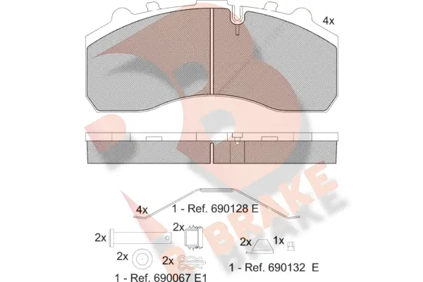 Brake Pad Set, disc brake (RB1194-066)
