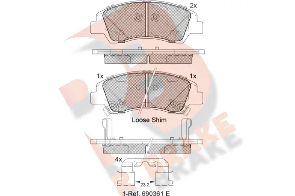 Brake Pad Set, disc brake (RB2178)