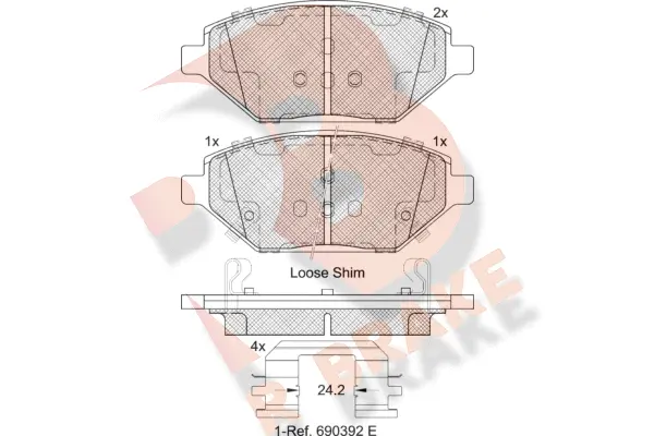 Brake Pad Set, disc brake (RB2261)