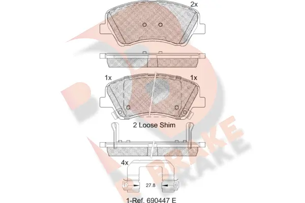 Brake Pad Set, disc brake (RB2298)