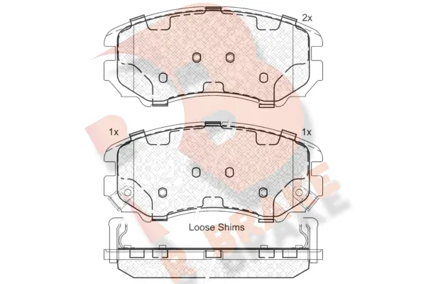 Brake Pad Set, disc brake (RB1644)