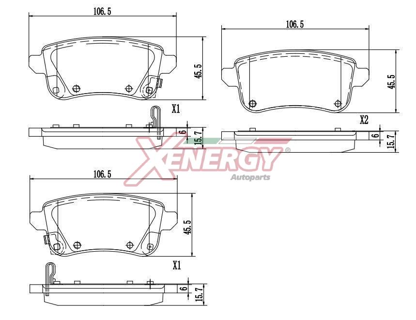 Brake Pad Set, disc brake (X41431)