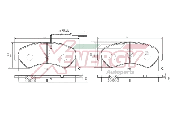 Brake Pad Set, disc brake (X41207)
