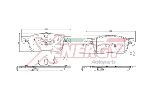 Brake Pad Set, disc brake (X41393)