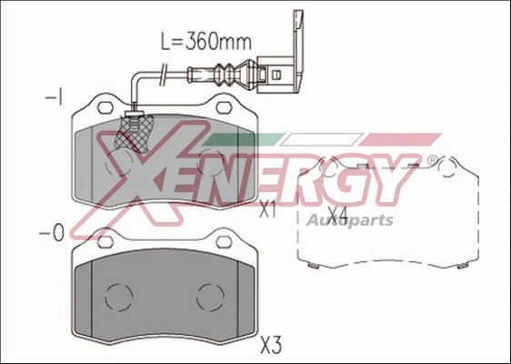 Brake Pad Set, disc brake (X41251)