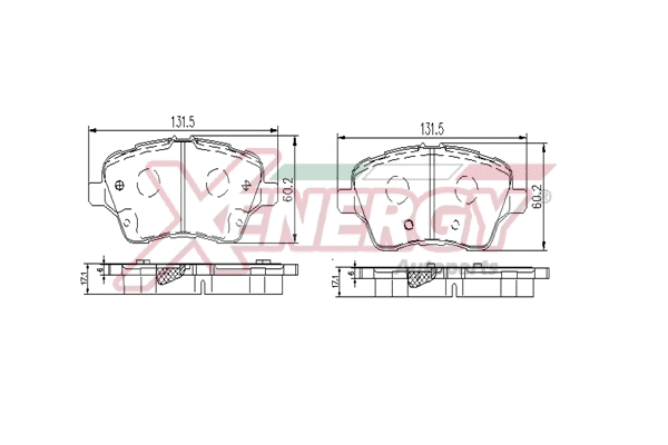 Brake Pad Set, disc brake (X41395)