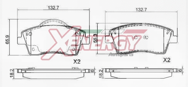 Brake Pad Set, disc brake (X41421)