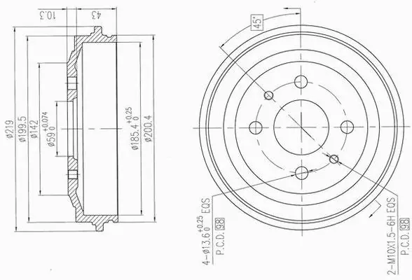 Brake Drum (X654013)