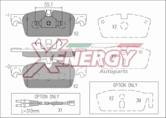 Brake Pad Set, disc brake (X41210)