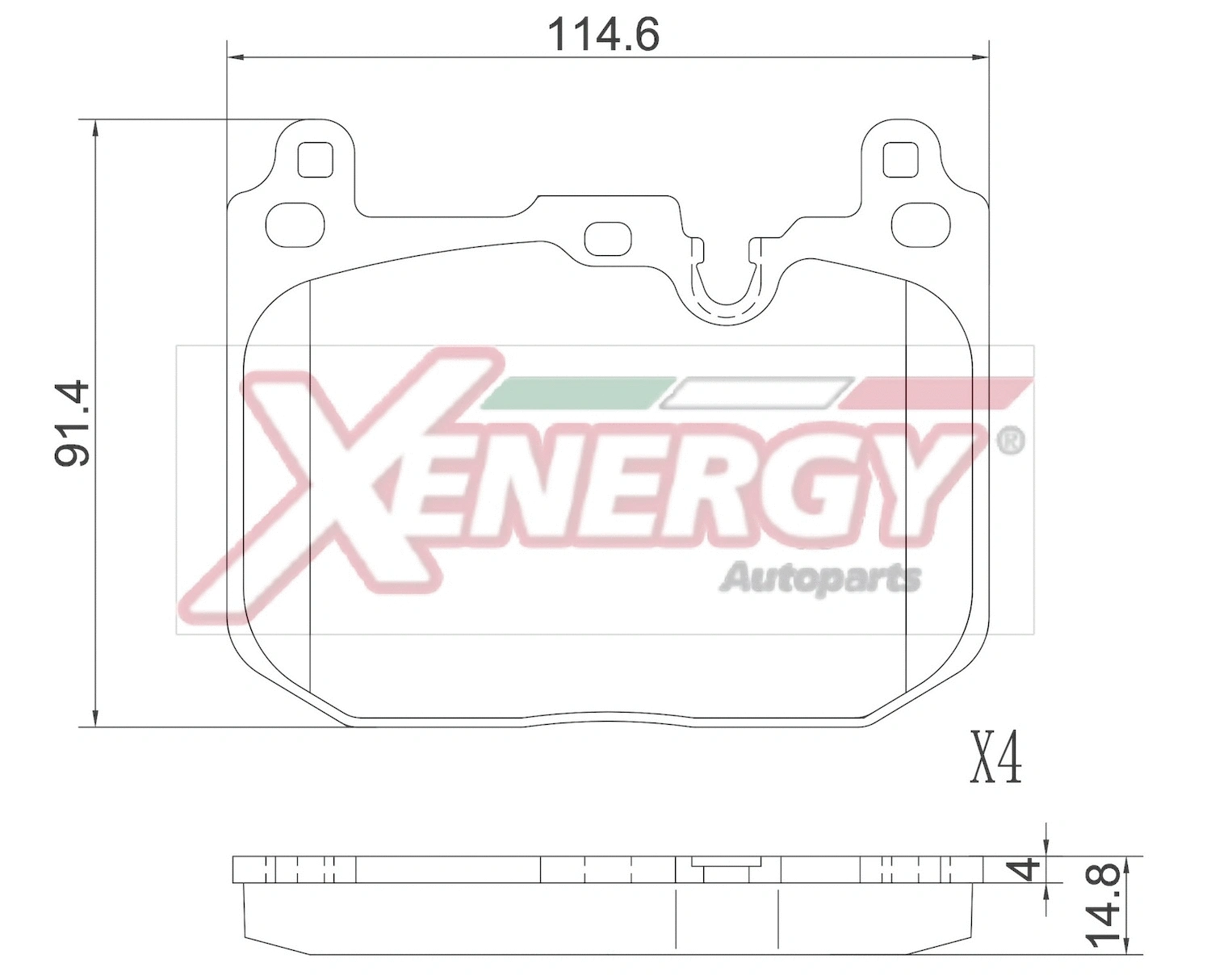 Brake Pad Set, disc brake (X41413)