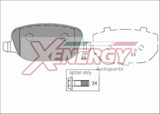 Brake Pad Set, disc brake (X41199)