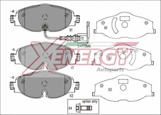 Brake Pad Set, disc brake (X41163)