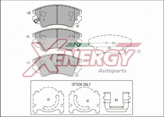 Brake Pad Set, disc brake (X41229)