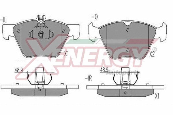 Brake Pad Set, disc brake (X41308)