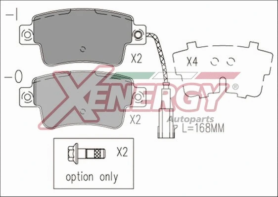 Brake Pad Set, disc brake (X41263)