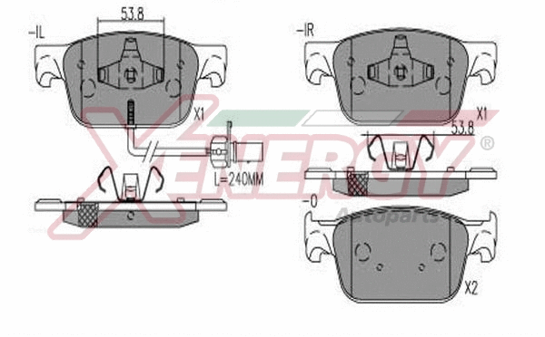 Brake Pad Set, disc brake (X41305)