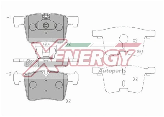 Brake Pad Set, disc brake (X41234)