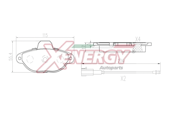 Brake Pad Set, disc brake (X41404)